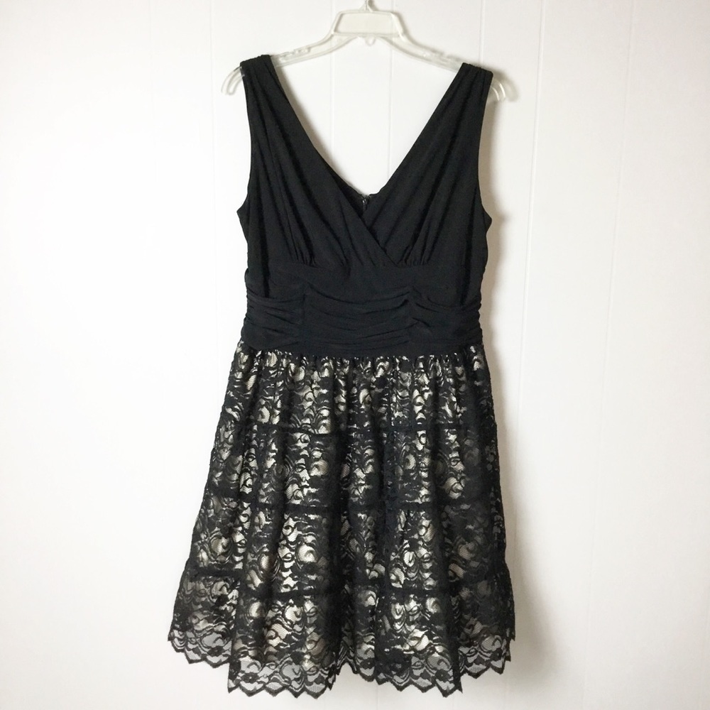 SL Fashions Black Lace Dress Plus Size 18 W